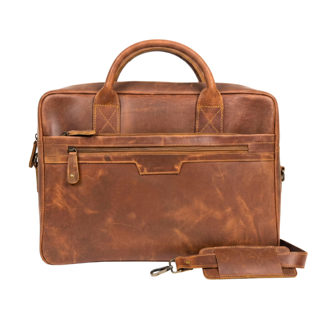 Crazy Horse Leather Laptop Bag