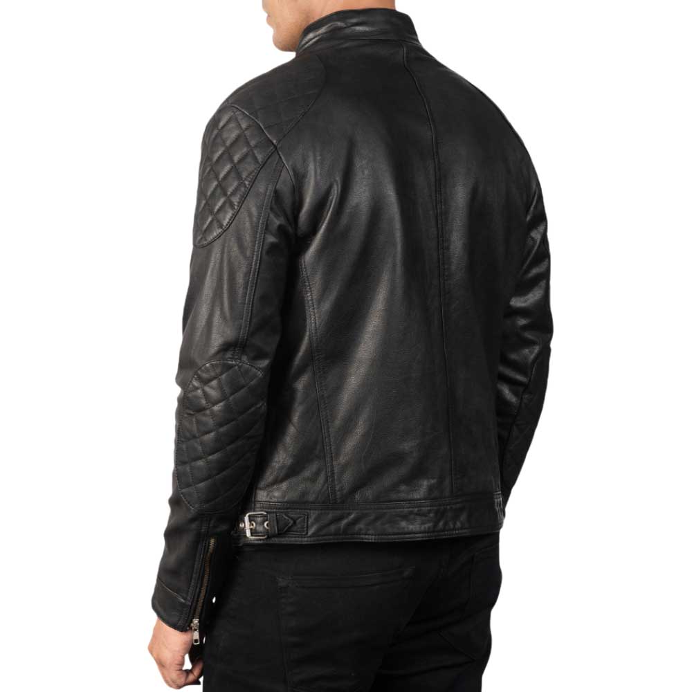 Distressed Leather Jackets for Men - Black