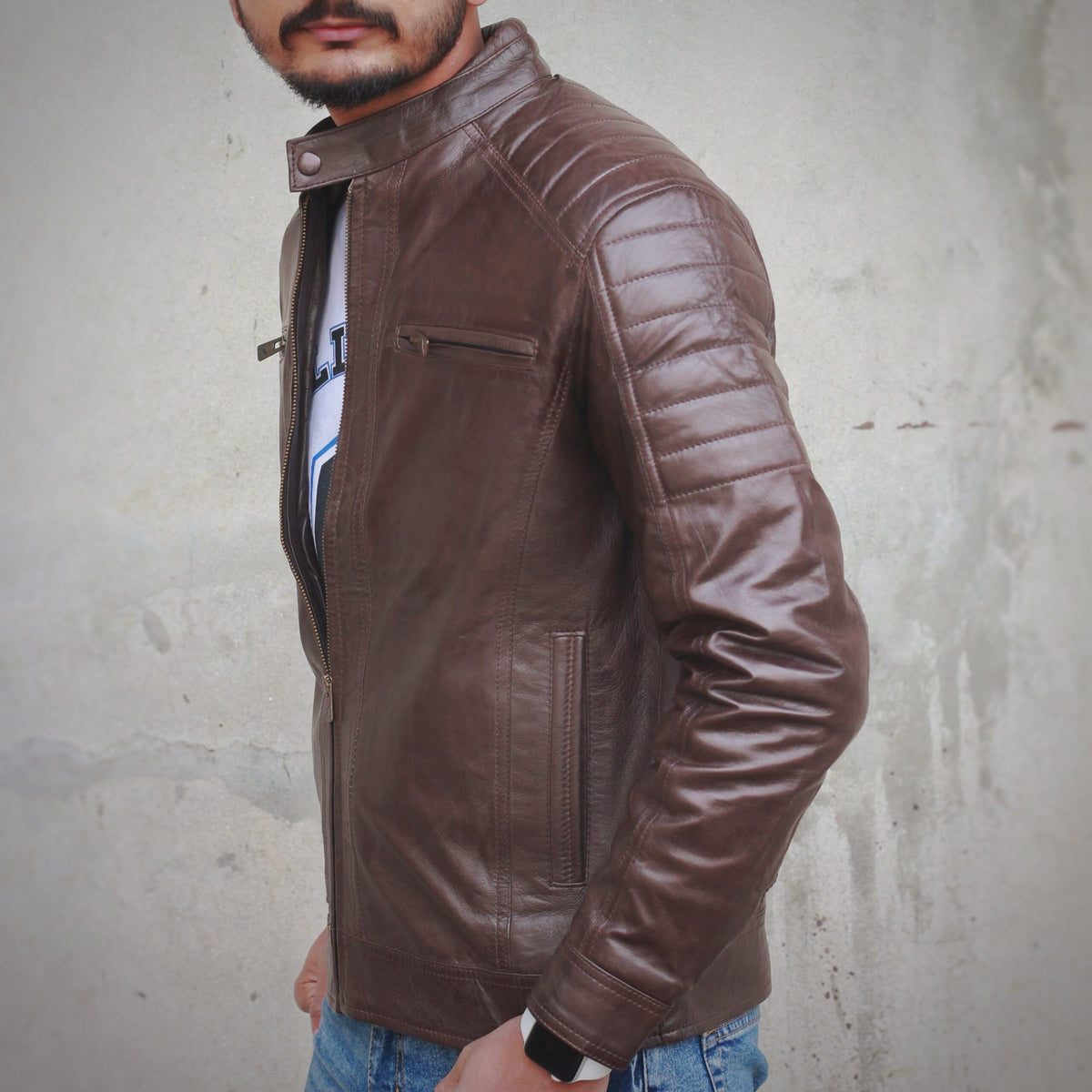 Mens Western Jackets - chocolate