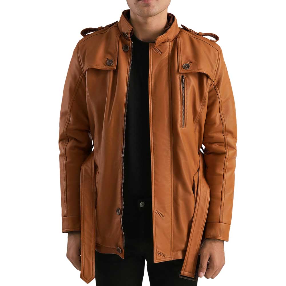 Fur Brown Leather Jacket