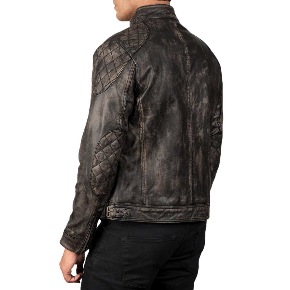 Distressed Leather Jackets for Men - Brown