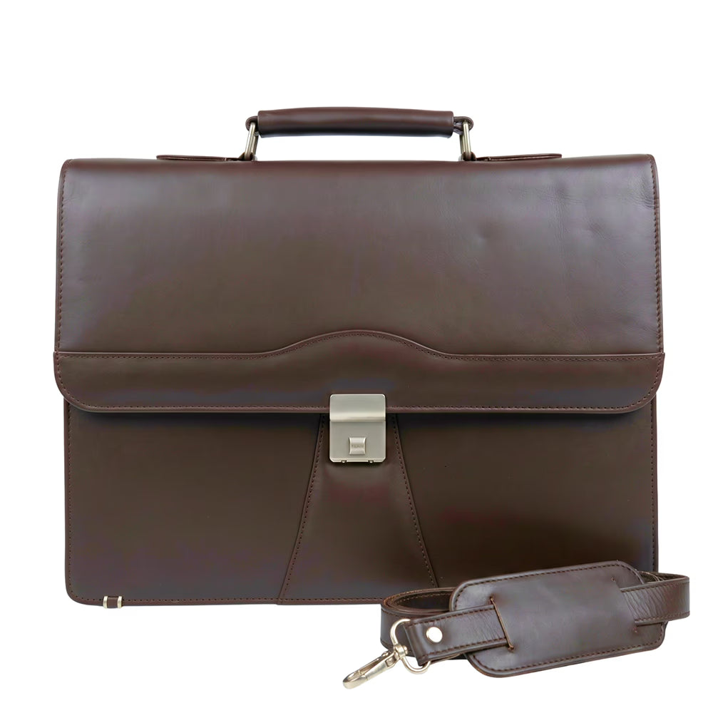 Napa Executive Briefcase - Chocolate