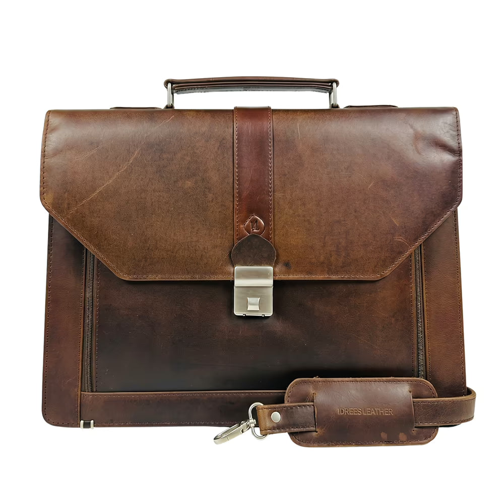 Executive Leather Bag - Brown