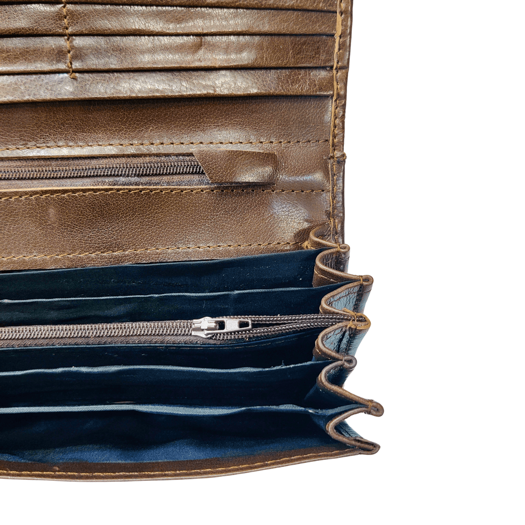 Leather Clutch - Chocolate