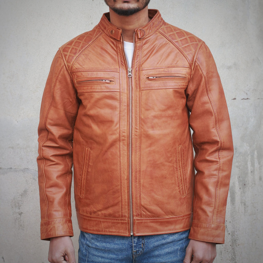 Diamond Cut Canvas jacket - tan