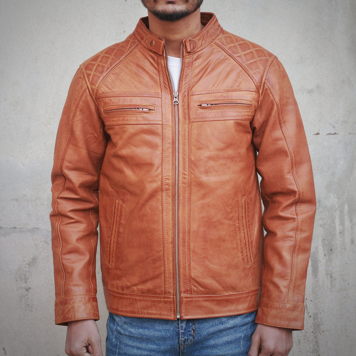 Diamond Cut Canvas jacket - tan