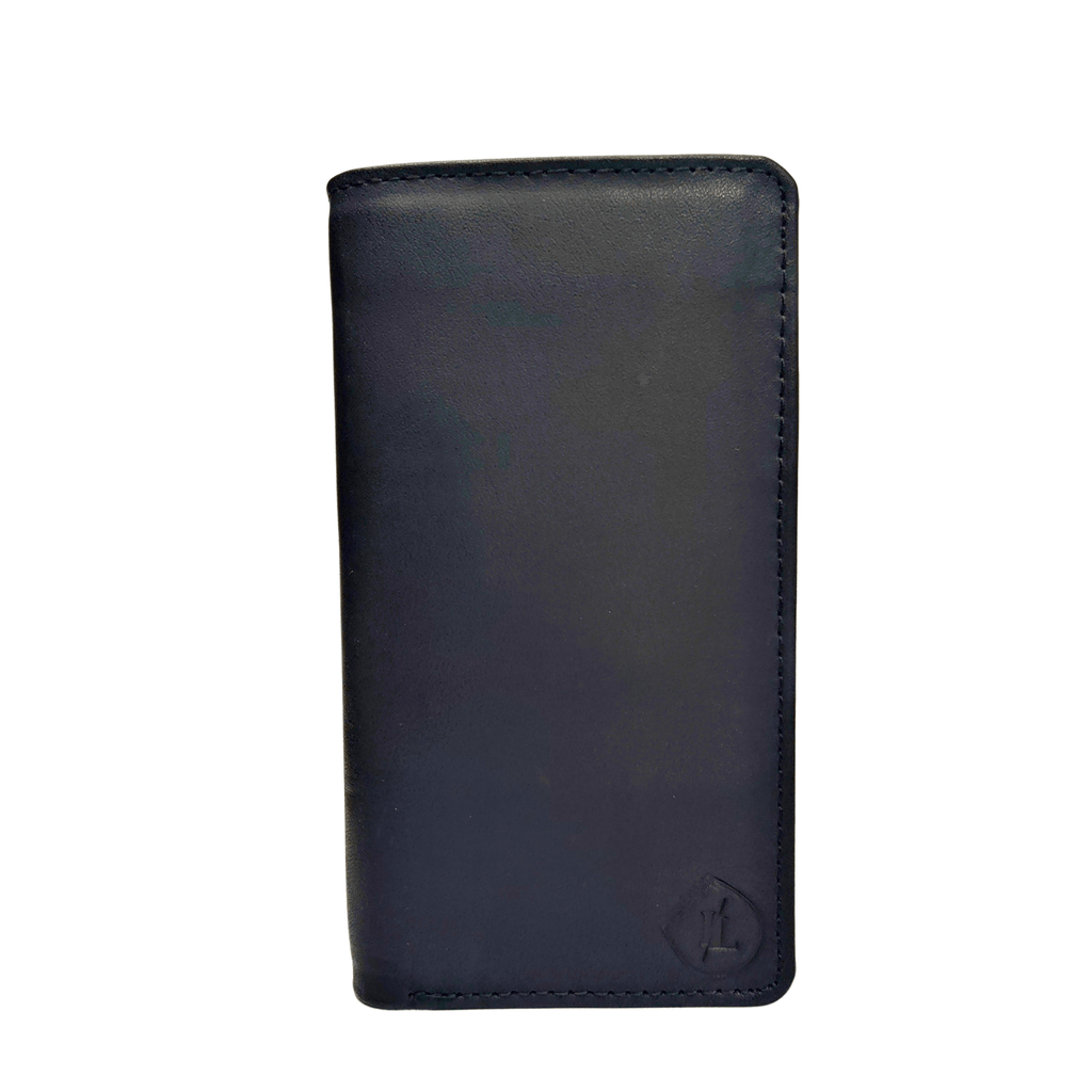 Leather Long Wallet - Black