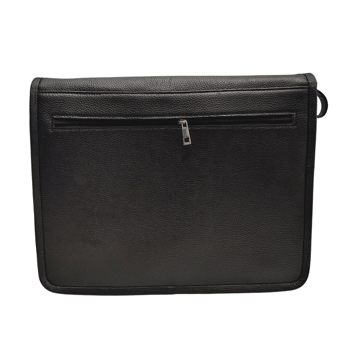 Leather Laptop Bag - black
