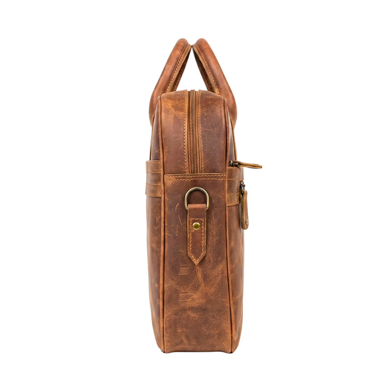Crazy Horse Leather Laptop Bag