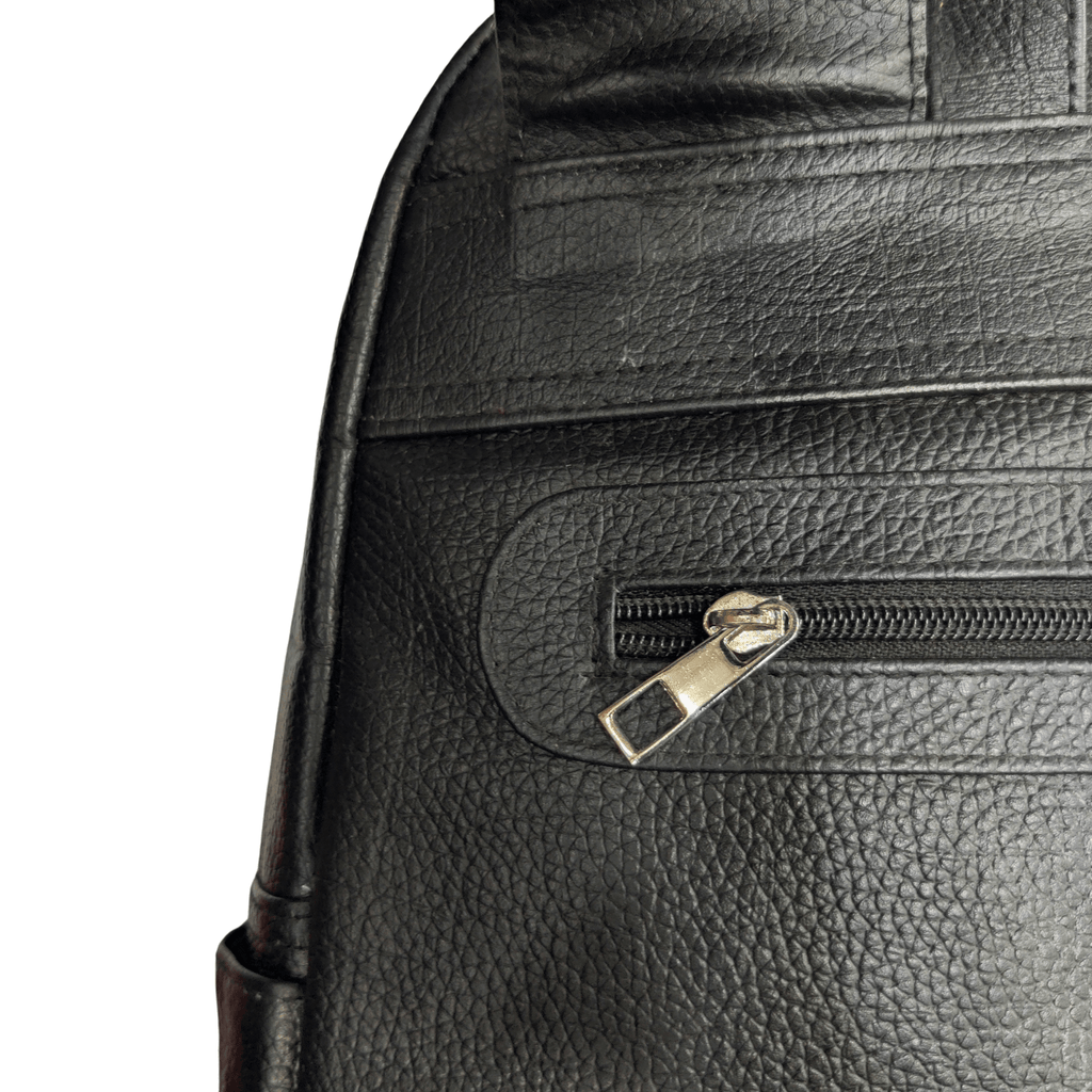 Mens Leather Backpack - Black