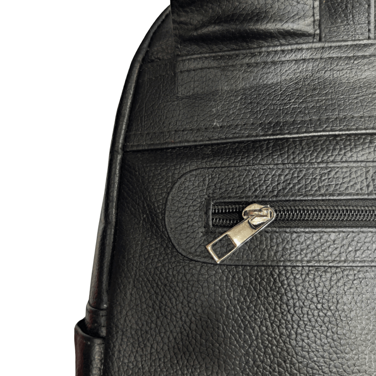 Mens Leather Backpack - Black