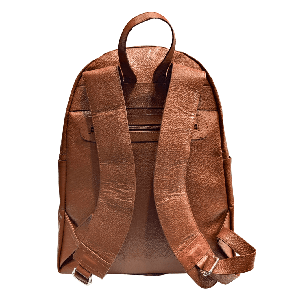 Mens Leather Backpack - brown