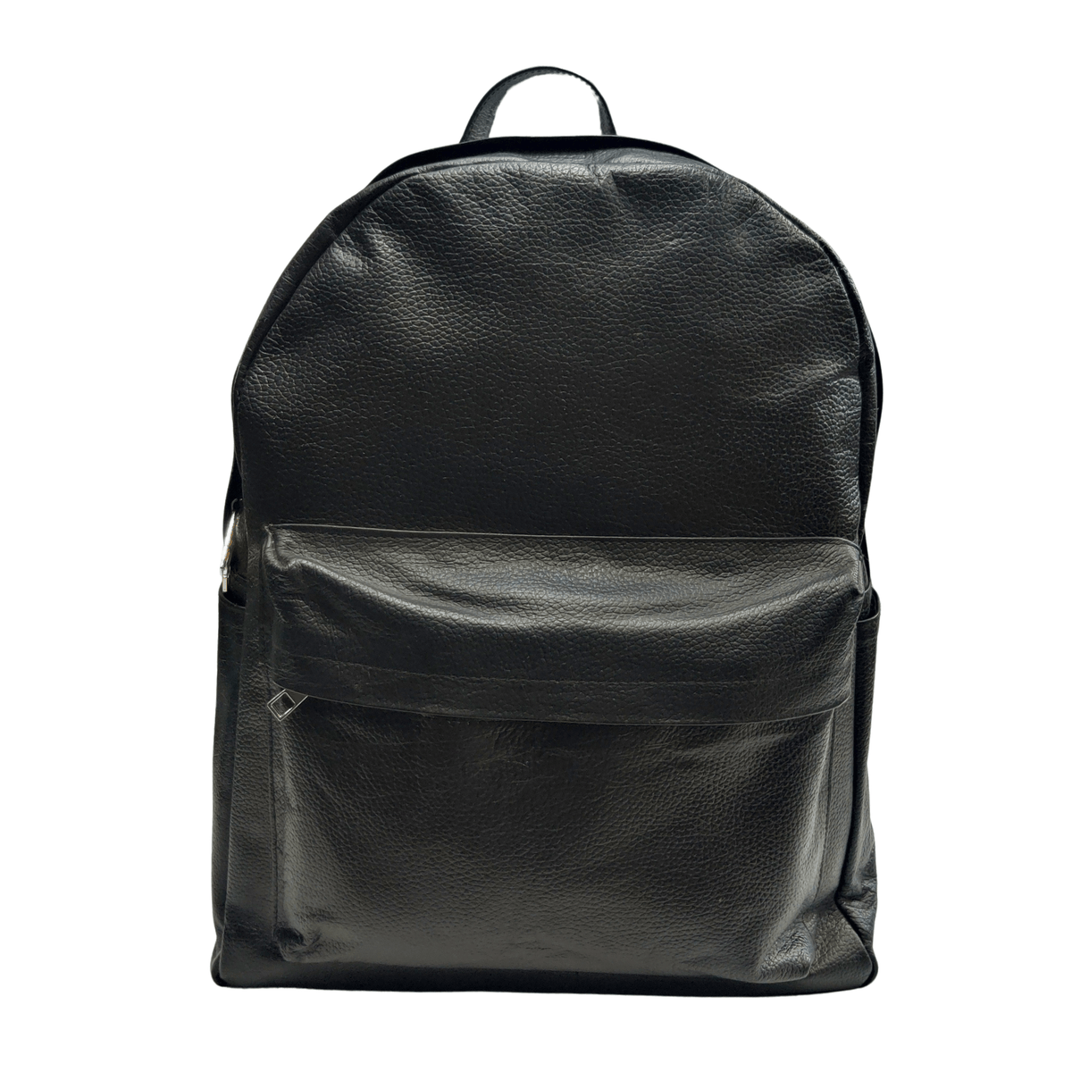 Mens Leather Backpack - black