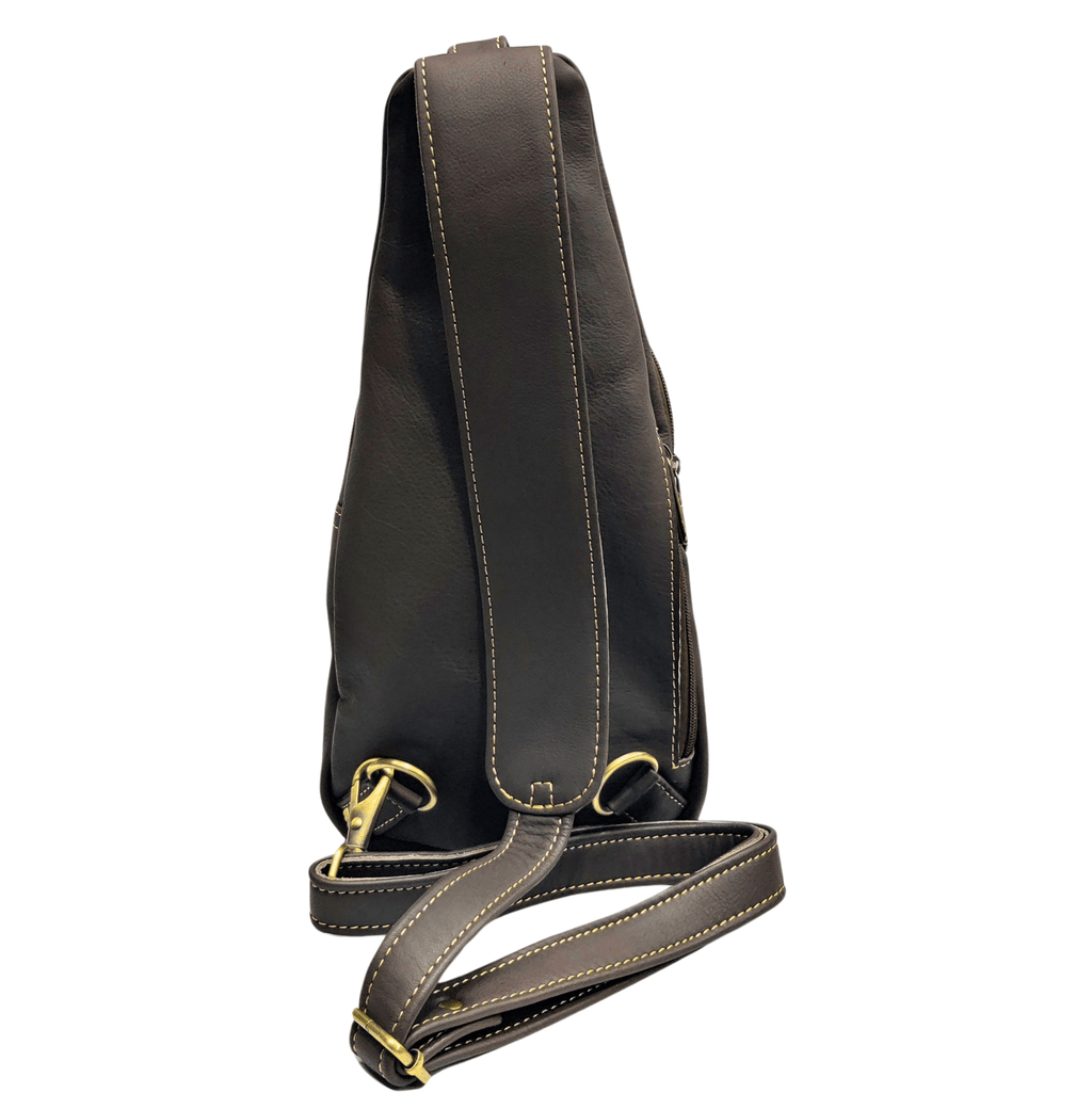 Leather Sling Bag - Chocolate