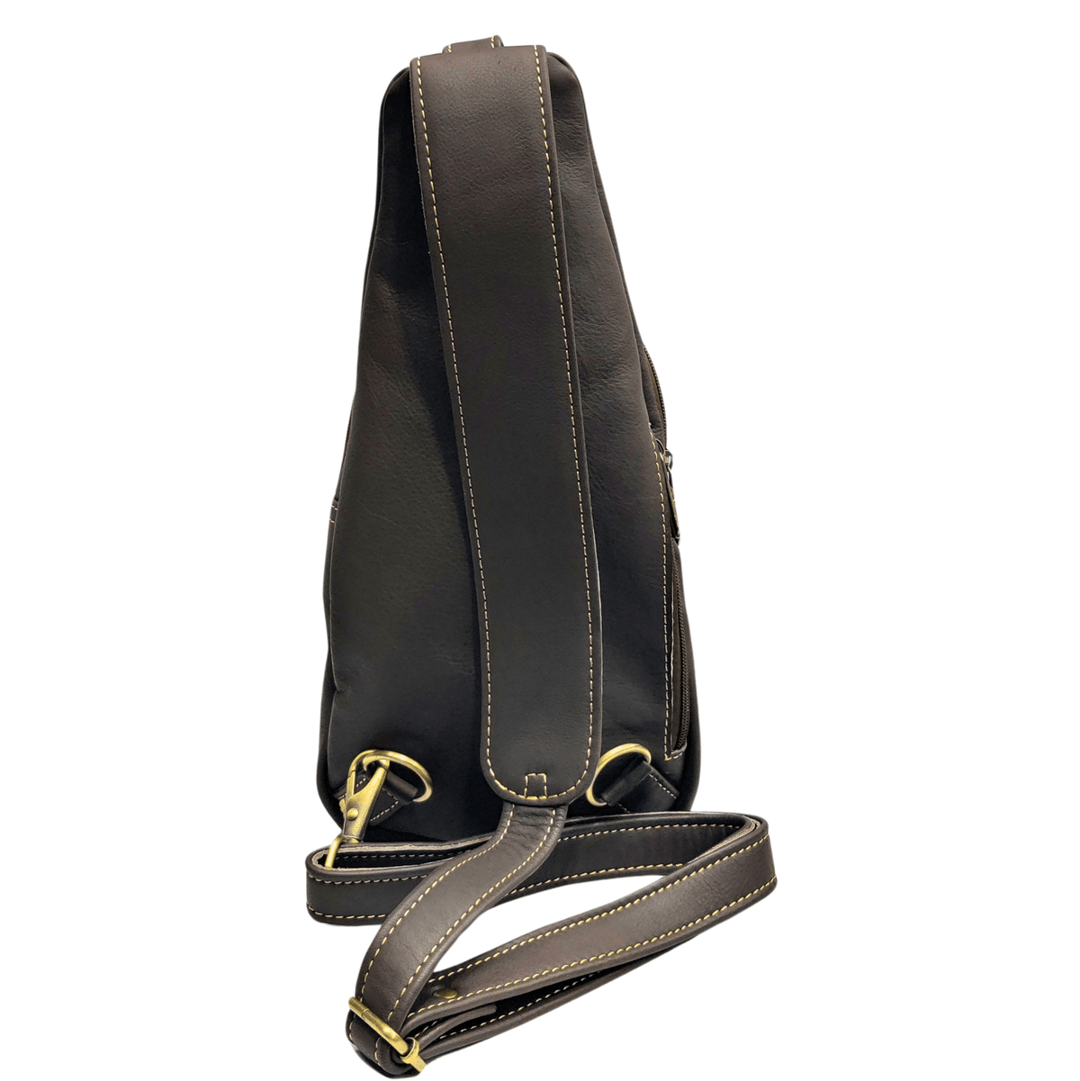 Leather Sling Bag - Chocolate