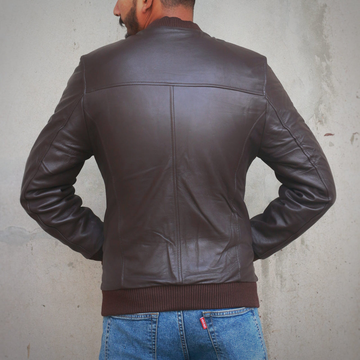 Vintage Leather Bomber Jackets - chocolate