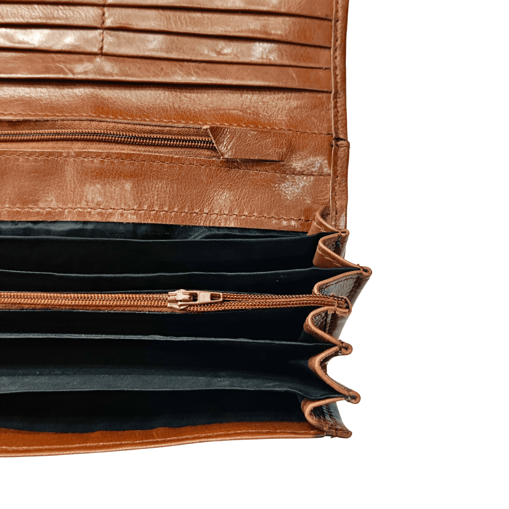 Leather Clutch - Brown