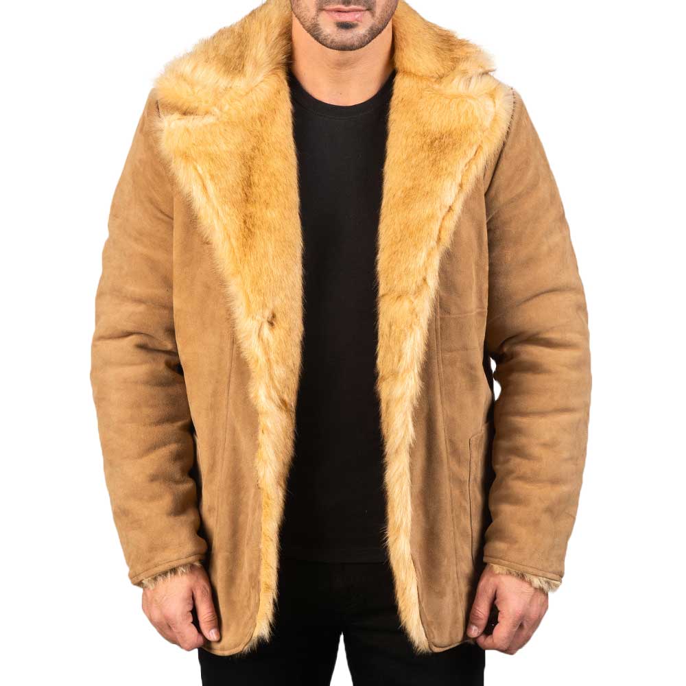 Leather Coat with Fur