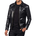 Leather Jacket with Collar