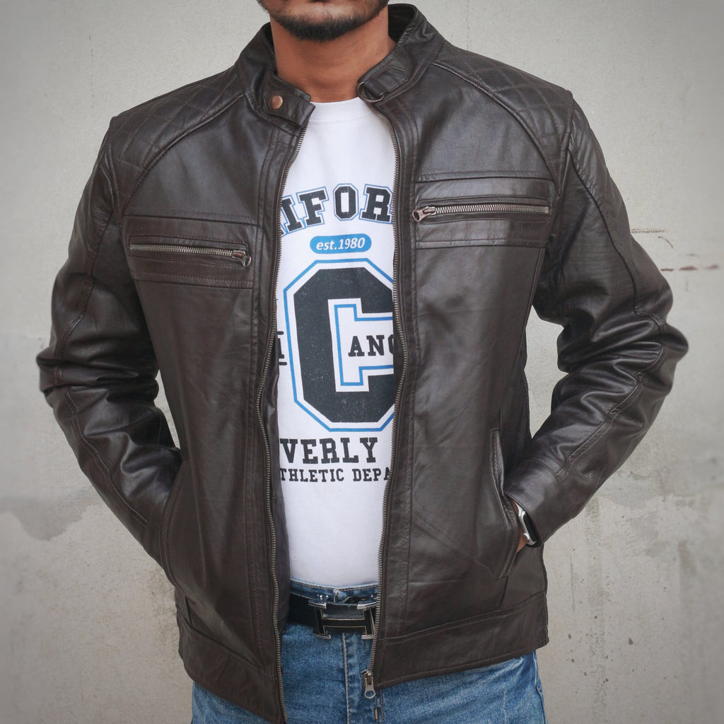 Leather Jacket - chocolate