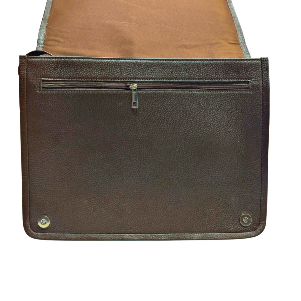 Leather Laptop Bag - Chocolate
