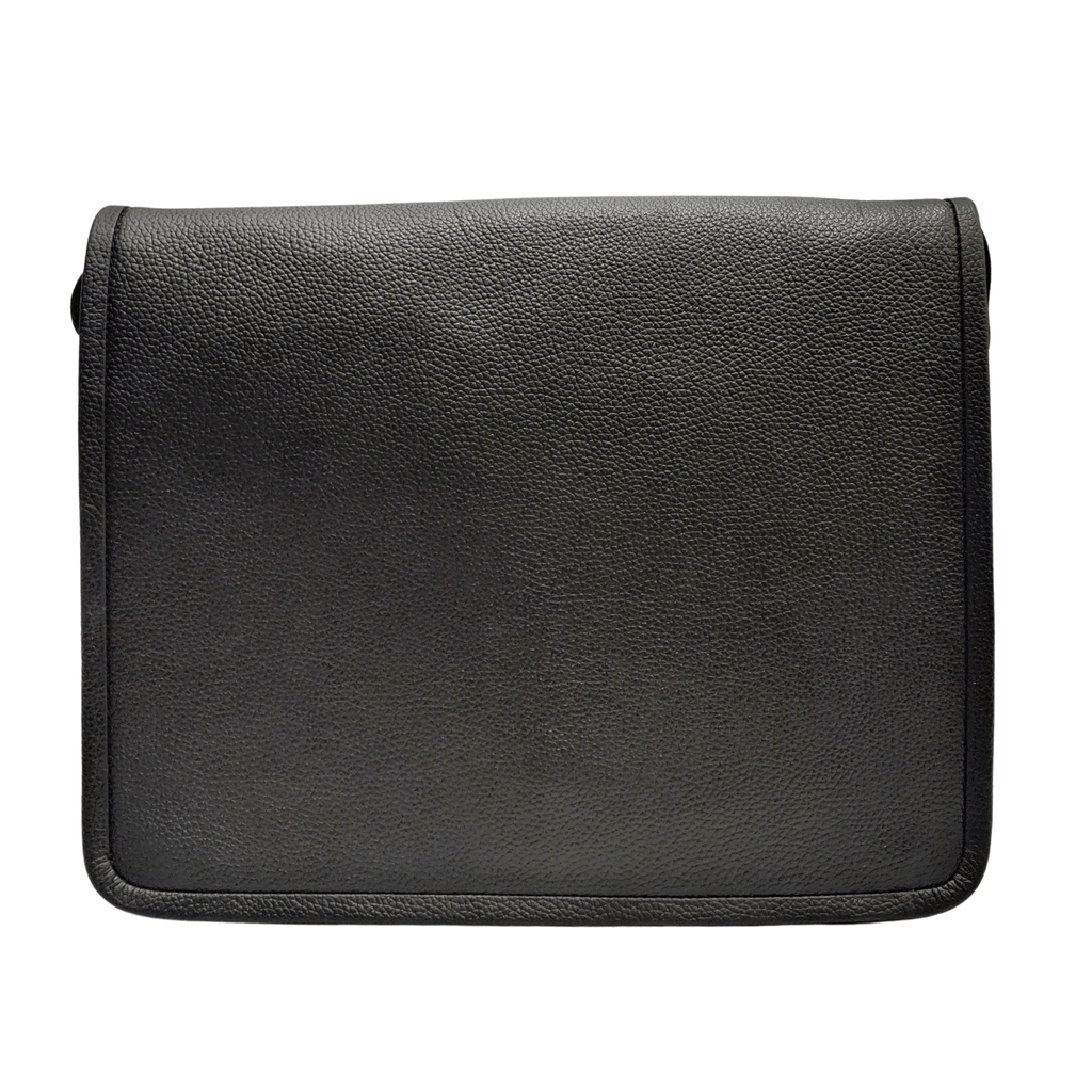 Leather Laptop Bag - black