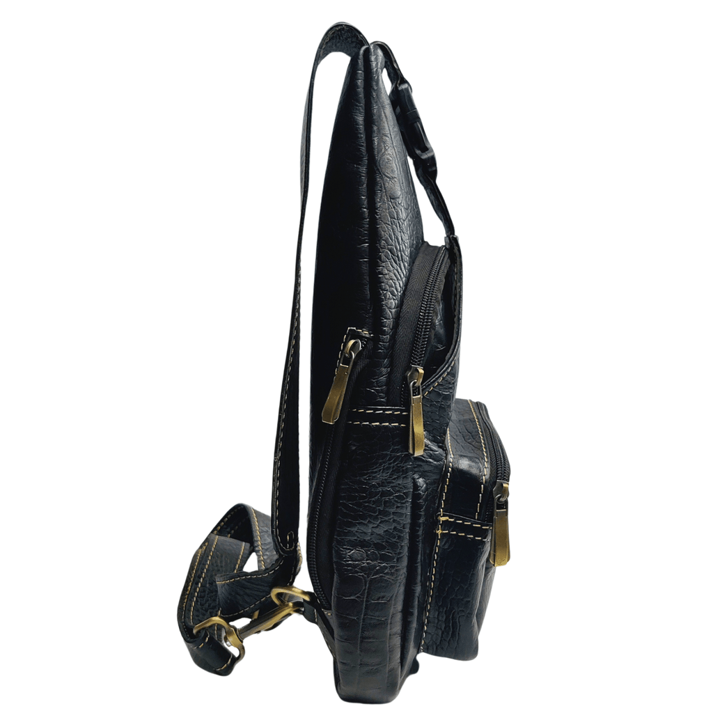 Leather Sling Bag - Black (Style 2)