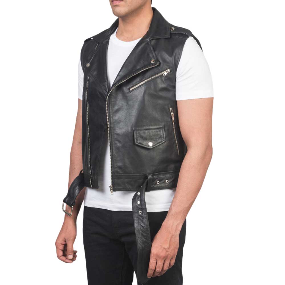 Leather Biker Vest