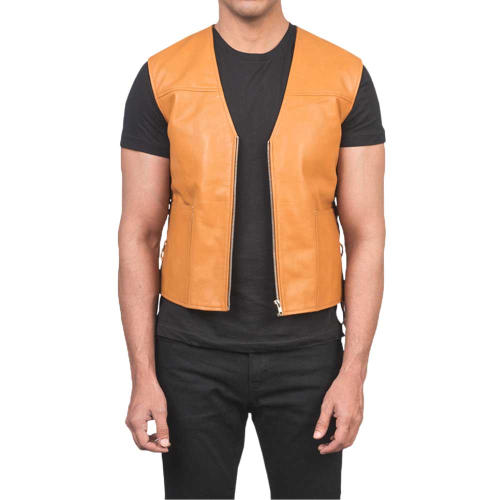 Mens Leather Vest
