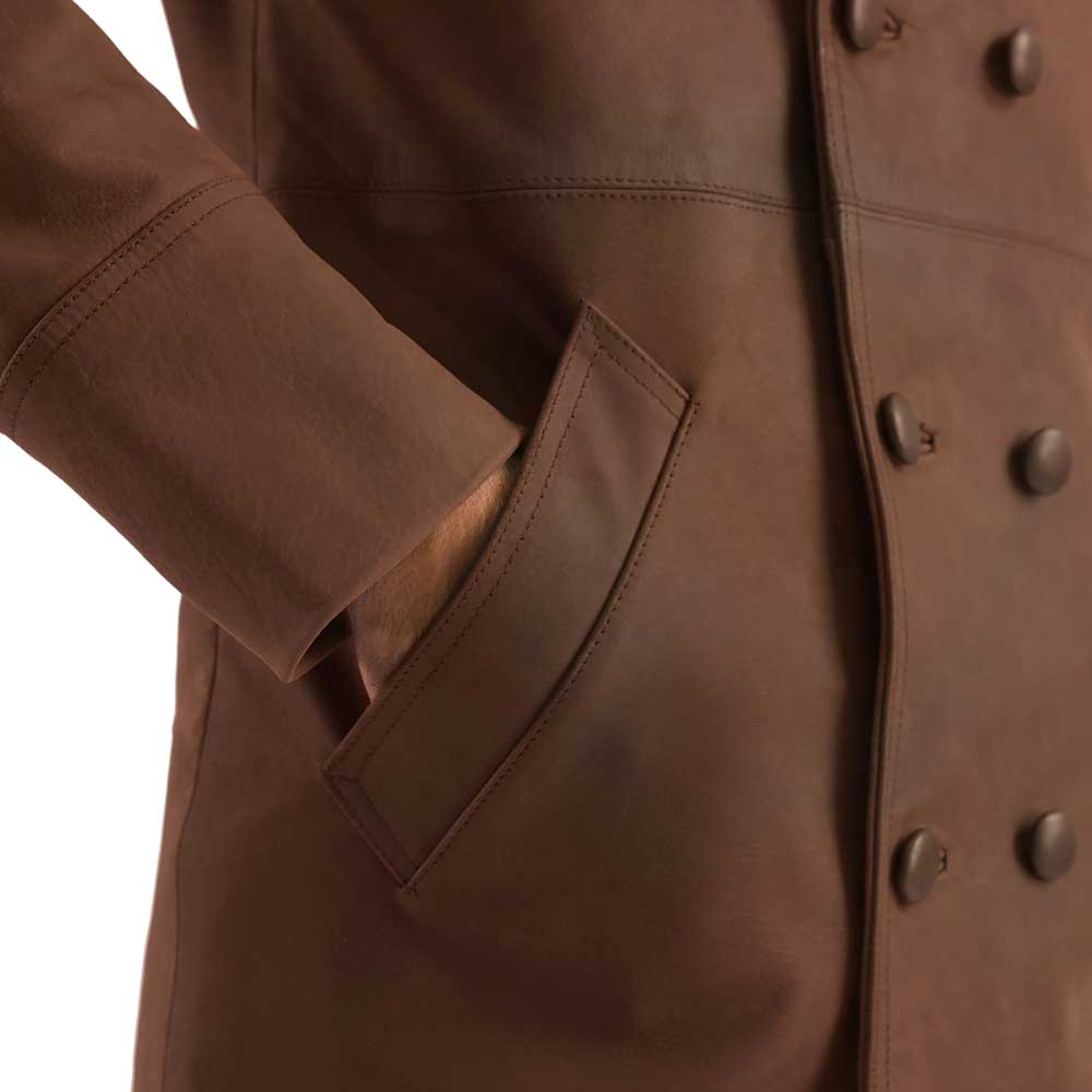 Brown Leather Coat