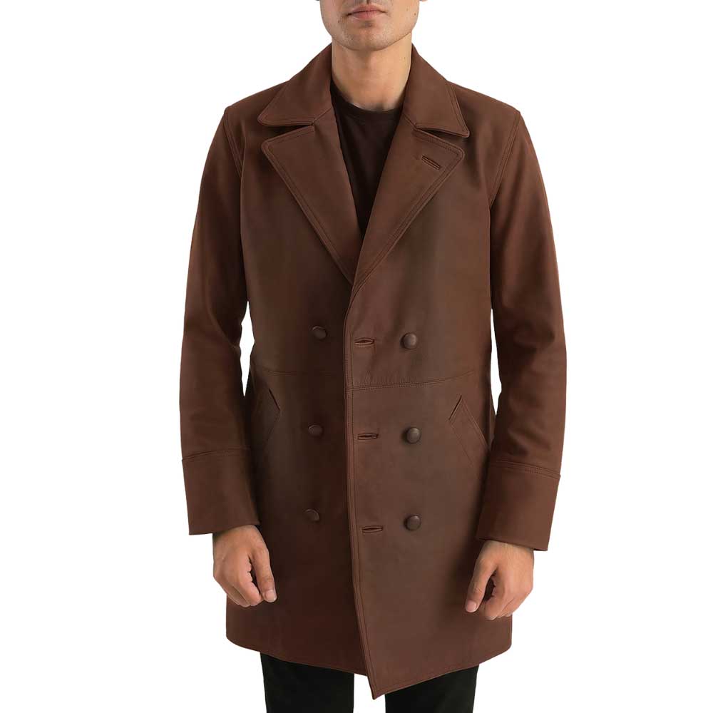 Brown Leather Coat