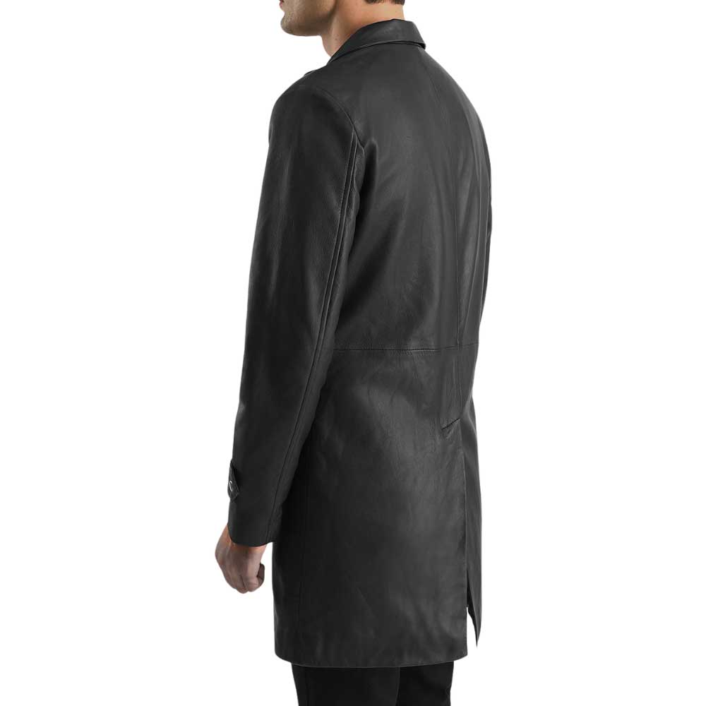 Leather Coat - Black