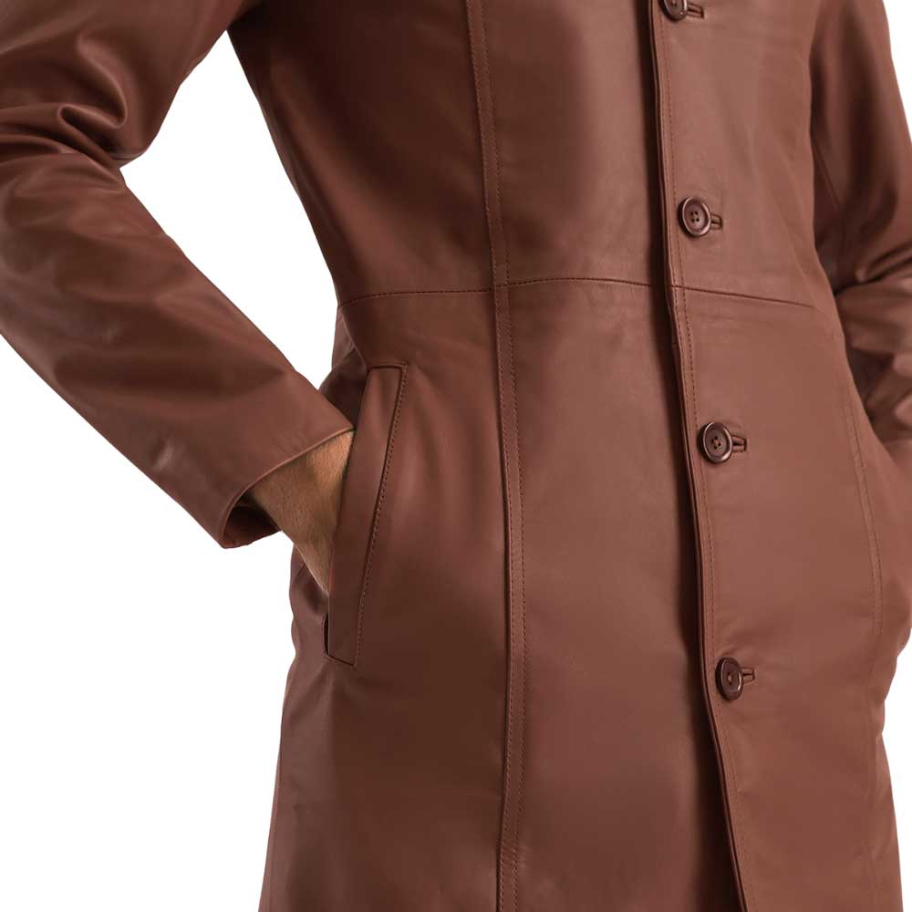 Long Leather Coat
