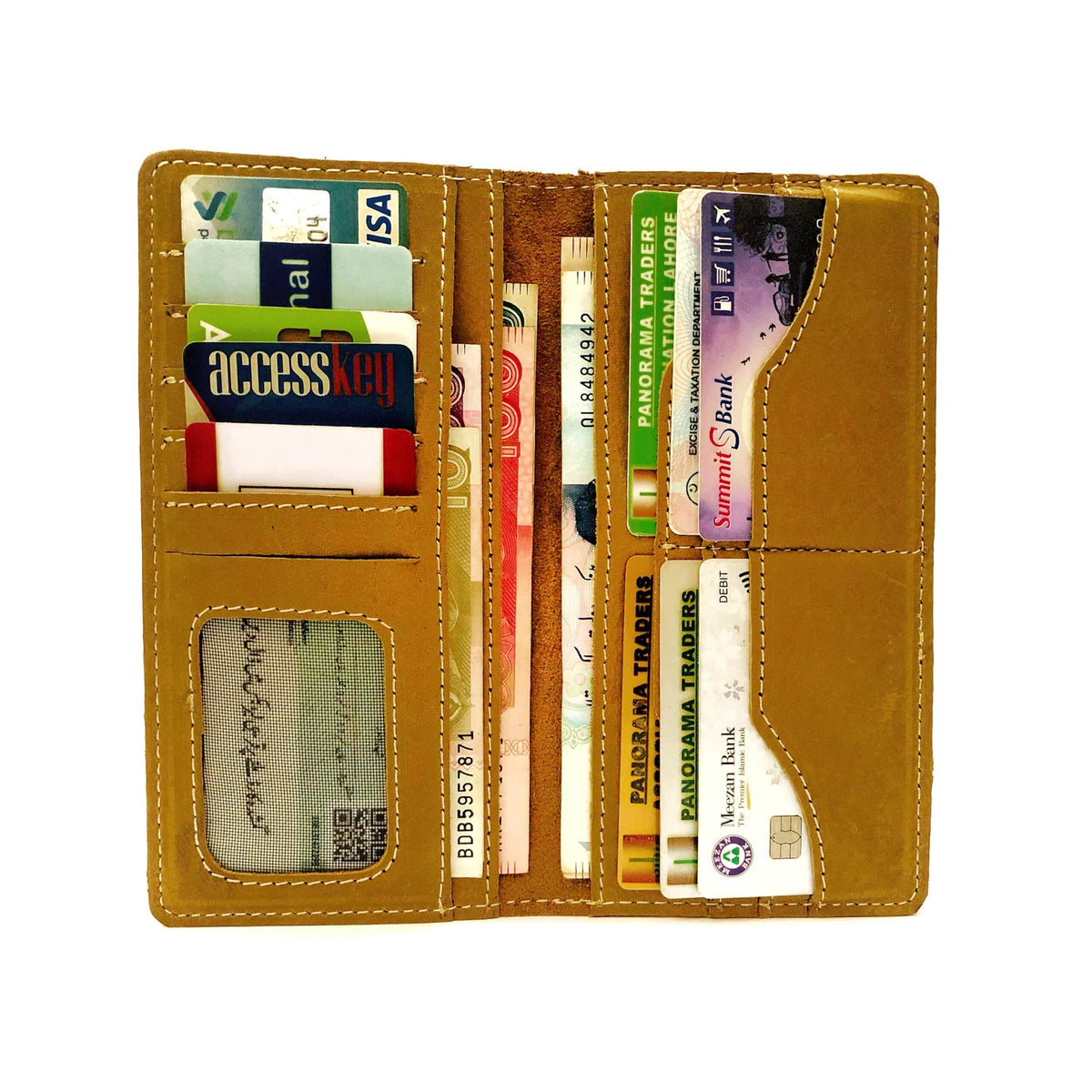 Long Leather Wallet - camel