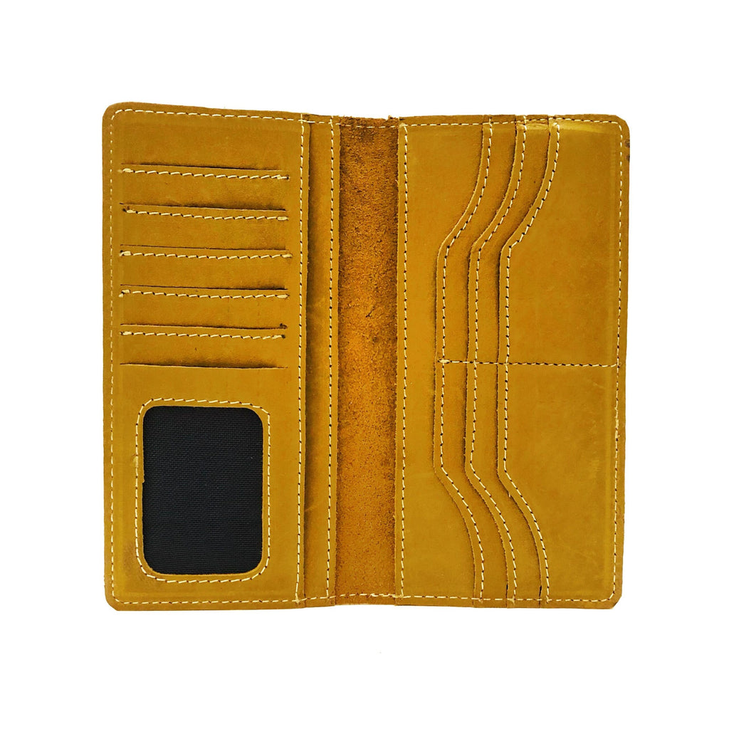 Long Leather Wallet - camel
