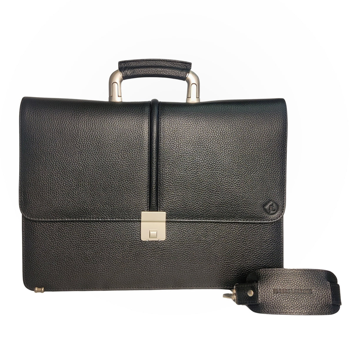 Leather Laptop Bags for Men - black