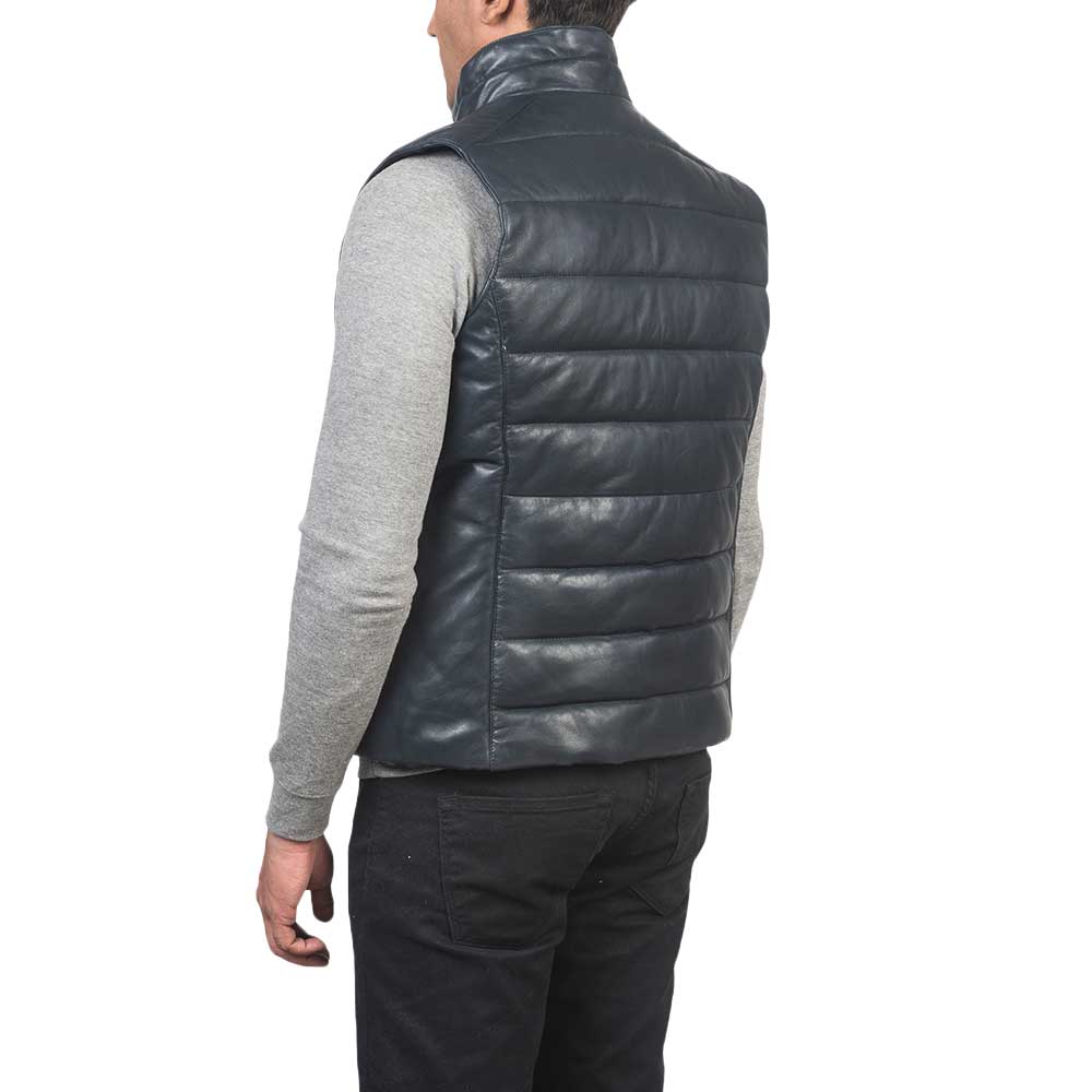 Leather Puffer Vest