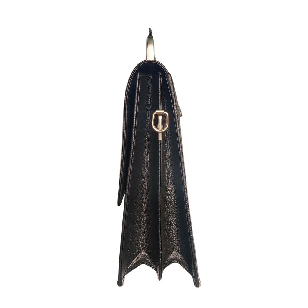 Leather Laptop Bags for Men - black