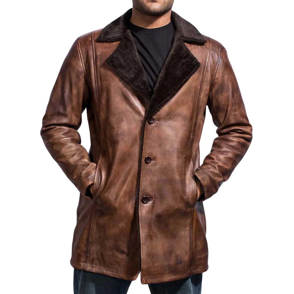 Leather Shearling Coat​