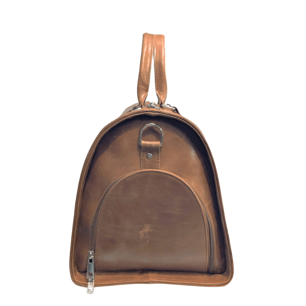 Weekender Bag with Shoe Compartment - caml