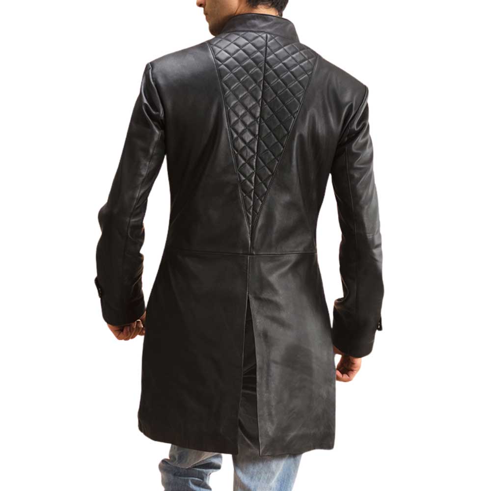 Quilted Leather Coat