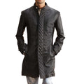 Quilted Leather Coat