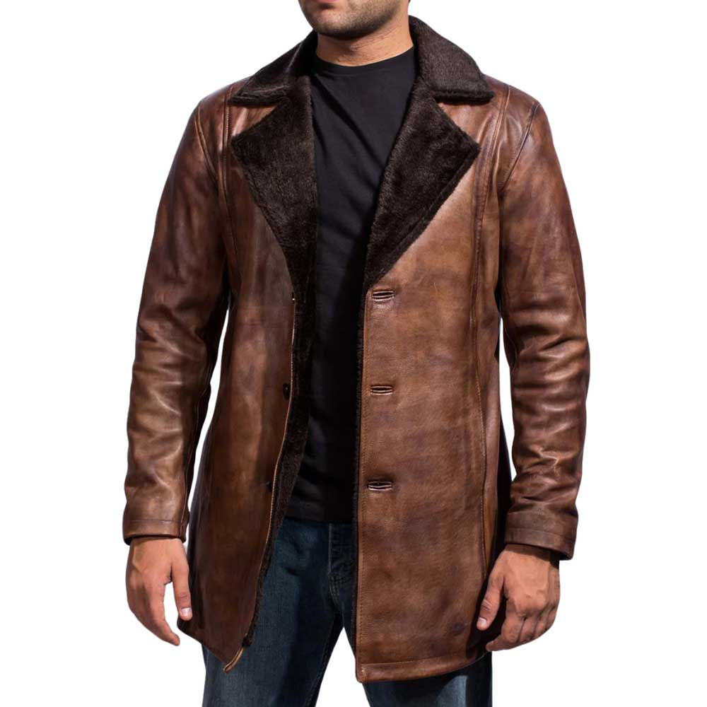 Leather Shearling Coat