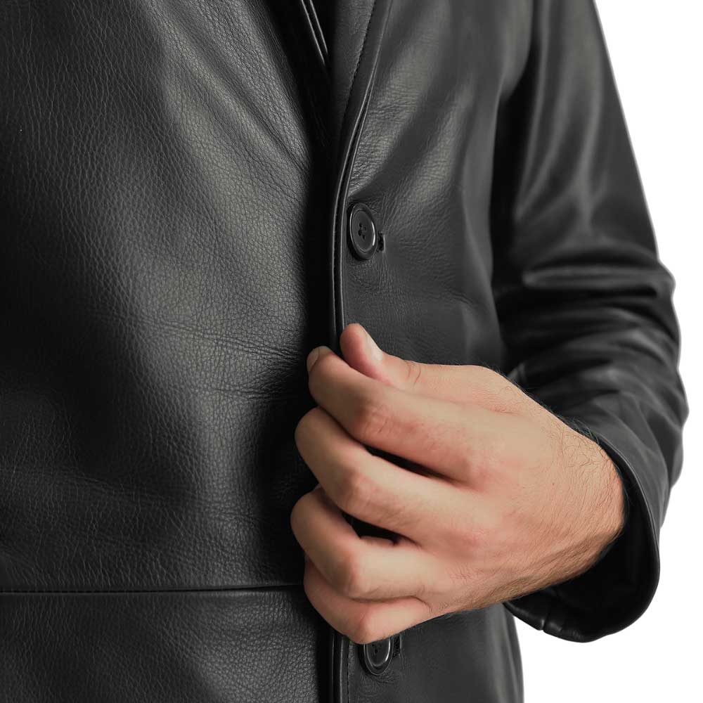 Single Breasted Trench Coat - Black