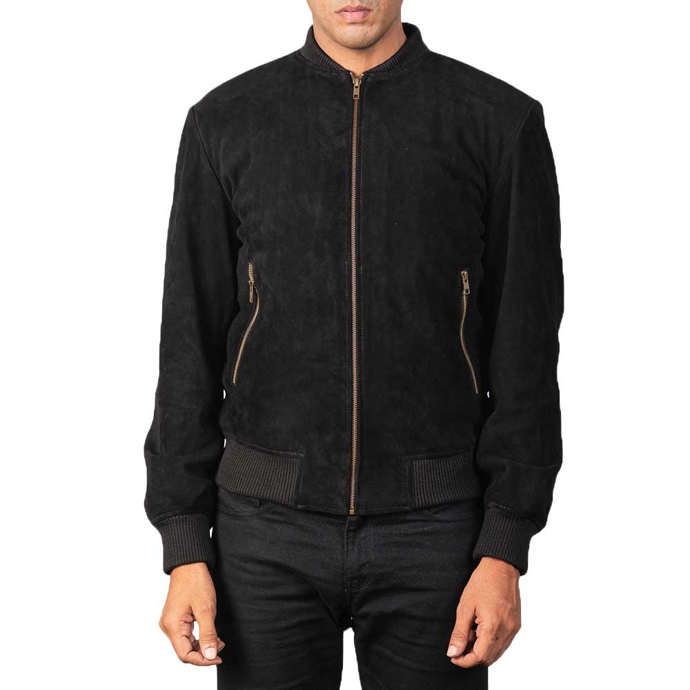 Suede Bomber Jacket