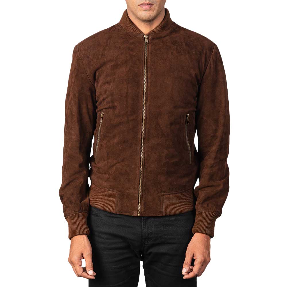 Suede Bomber Jacket
