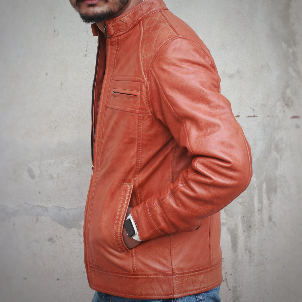 Leather Jacket - tan