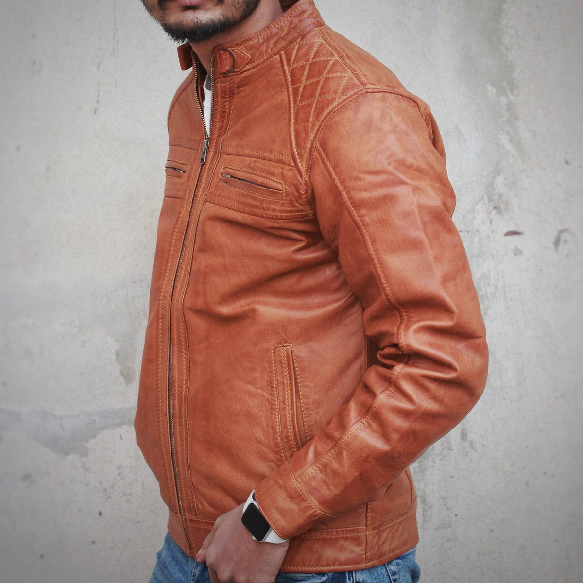 Diamond Cut Canvas jacket - tan