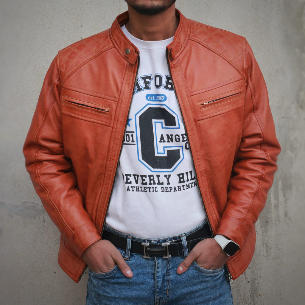 Leather Jacket - tan