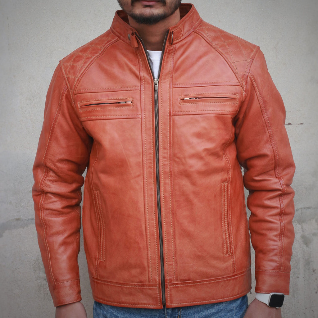 Leather Jacket - TAN